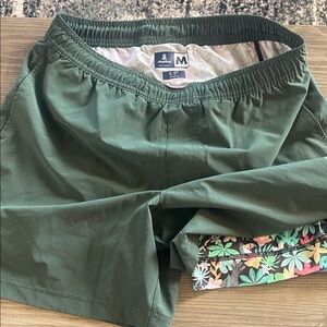 Chubbies Green Lined Shorts 5.5 in Size M